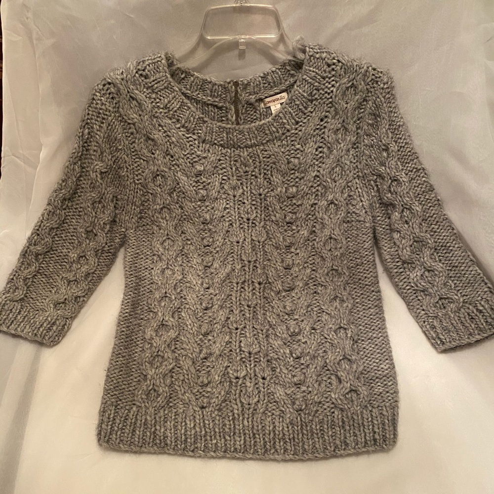 Cable Knit Grey Sweater